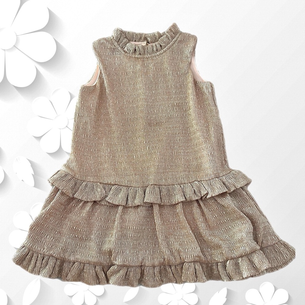 Toddler 2T rose gold Ruffle Dress